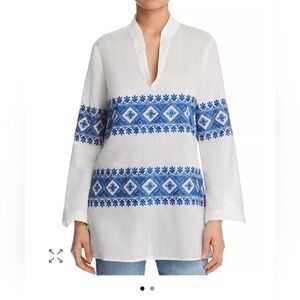 Tory Burch Emvroidered Tunic Top